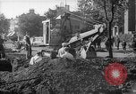 Image of steam shovel and heavy timbers at construction site London England United Kingdom, 1938, second 33 stock footage video 65675053800