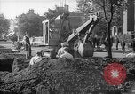Image of steam shovel and heavy timbers at construction site London England United Kingdom, 1938, second 34 stock footage video 65675053800