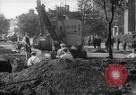 Image of steam shovel and heavy timbers at construction site London England United Kingdom, 1938, second 37 stock footage video 65675053800