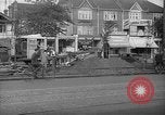 Image of steam shovel and heavy timbers at construction site London England United Kingdom, 1938, second 54 stock footage video 65675053800