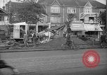 Image of steam shovel and heavy timbers at construction site London England United Kingdom, 1938, second 56 stock footage video 65675053800