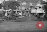 Image of steam shovel and heavy timbers at construction site London England United Kingdom, 1938, second 57 stock footage video 65675053800