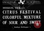 Standbild Citrus Festival Mission Texas USA, 1941, aus Sekunde 1 historischem Filmmaterial Videoclip 65675053963