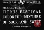 Standbild Citrus Festival Mission Texas USA, 1941, aus Sekunde 7 historischem Filmmaterial Videoclip 65675053963