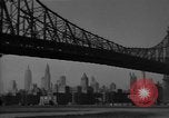 Image of Queensboro Bridge New York City USA, 1950, second 6 stock footage video 65675054173