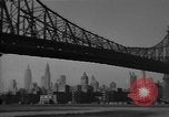 Image of Queensboro Bridge New York City USA, 1950, second 8 stock footage video 65675054173