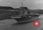 Image of USS Lexington heading into the Pacific in World War II Pacific Ocean, 1942, second 1 stock footage video 65675054241