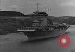 Image of USS Lexington heading into the Pacific in World War II Pacific Ocean, 1942, second 4 stock footage video 65675054241