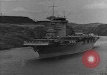 Image of USS Lexington heading into the Pacific in World War II Pacific Ocean, 1942, second 5 stock footage video 65675054241
