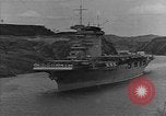 Image of USS Lexington heading into the Pacific in World War II Pacific Ocean, 1942, second 7 stock footage video 65675054241