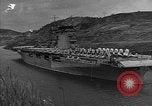 Image of USS Lexington heading into the Pacific in World War II Pacific Ocean, 1942, second 18 stock footage video 65675054241