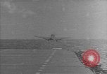 Image of USS Lexington (CV-2) attacked by Japanese airplanes Pacific Theater, 1942, second 33 stock footage video 65675054242