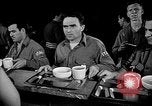 Image of Italian prisoners of war in mess line on USS Wasp (CV-18) Atlantic Ocean, 1945, second 3 stock footage video 65675054311
