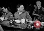 Image of Italian prisoners of war in mess line on USS Wasp (CV-18) Atlantic Ocean, 1945, second 4 stock footage video 65675054311