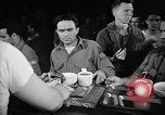 Image of Italian prisoners of war in mess line on USS Wasp (CV-18) Atlantic Ocean, 1945, second 8 stock footage video 65675054311