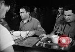 Image of Italian prisoners of war in mess line on USS Wasp (CV-18) Atlantic Ocean, 1945, second 11 stock footage video 65675054311