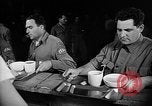 Image of Italian prisoners of war in mess line on USS Wasp (CV-18) Atlantic Ocean, 1945, second 12 stock footage video 65675054311