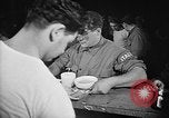 Image of Italian prisoners of war in mess line on USS Wasp (CV-18) Atlantic Ocean, 1945, second 17 stock footage video 65675054311