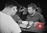 Image of Italian prisoners of war in mess line on USS Wasp (CV-18) Atlantic Ocean, 1945, second 26 stock footage video 65675054311