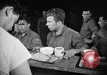 Image of Italian prisoners of war in mess line on USS Wasp (CV-18) Atlantic Ocean, 1945, second 28 stock footage video 65675054311