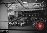 Image of Hangar serves as  movie theater and church on USS Wasp Atlantic Ocean, 1945, second 4 stock footage video 65675054312
