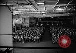 Image of Hangar serves as  movie theater and church on USS Wasp Atlantic Ocean, 1945, second 9 stock footage video 65675054312