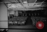 Image of Hangar serves as  movie theater and church on USS Wasp Atlantic Ocean, 1945, second 15 stock footage video 65675054312