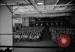 Image of Hangar serves as  movie theater and church on USS Wasp Atlantic Ocean, 1945, second 25 stock footage video 65675054312