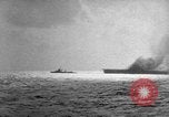 Image of USS Wasp torpedoed in World War 2 Pacific Theater, 1942, second 58 stock footage video 65675054323