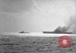 Image of USS Wasp torpedoed in World War 2 Pacific Theater, 1942, second 59 stock footage video 65675054323