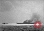 Image of USS Wasp torpedoed in World War 2 Pacific Theater, 1942, second 62 stock footage video 65675054323