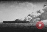 Image USS Wasp CV-7 torpillé pendant la Seconde Guerre mondiale Océan Pacifique, 1942, de la seconde 52 séquences d'archives historiques vidéo 65675054326