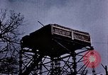 Standbild US Army Antiaircraft Tower in der Nähe Flugplatz Avril Frankreich, 1945, aus Sekunde 46 historischem Filmmaterial Videoclip 65675054475