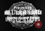 Standbild J Edgar Hoover Leiter der FBI United States USA, 1940, aus Sekunde 30 historischem Filmmaterial Videoclip 65675054485