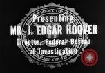Standbild J Edgar Hoover Leiter der FBI United States USA, 1940, aus Sekunde 36 historischem Filmmaterial Videoclip 65675054485