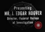 Standbild J Edgar Hoover Leiter der FBI United States USA, 1940, aus Sekunde 37 historischem Filmmaterial Videoclip 65675054485