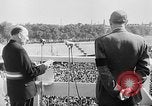 Image of General Charles de Gaulle speaks at Bastille Paris France, 1945, second 49 stock footage video 65675054503