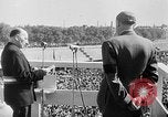 Image of General Charles de Gaulle speaks at Bastille Paris France, 1945, second 53 stock footage video 65675054503