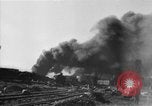Standbild bombardiert Kesselwagen brennen in Ploiesti Ploesti Rumänien, 1944, aus Sekunde 1 historischem Filmmaterial Videoclip 65675054531