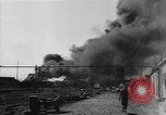 Standbild bombardiert Kesselwagen brennen in Ploiesti Ploesti Rumänien, 1944, aus Sekunde 9 historischem Filmmaterial Videoclip 65675054531
