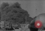 Standbild bombardiert Kesselwagen brennen in Ploiesti Ploesti Rumänien, 1944, aus Sekunde 21 historischem Filmmaterial Videoclip 65675054531