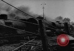 Standbild bombardiert Kesselwagen brennen in Ploiesti Ploesti Rumänien, 1944, aus Sekunde 48 historischem Filmmaterial Videoclip 65675054531