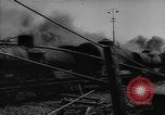 Standbild bombardiert Kesselwagen brennen in Ploiesti Ploesti Rumänien, 1944, aus Sekunde 49 historischem Filmmaterial Videoclip 65675054531