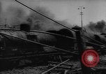 Standbild bombardiert Kesselwagen brennen in Ploiesti Ploesti Rumänien, 1944, aus Sekunde 50 historischem Filmmaterial Videoclip 65675054531