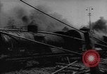 Standbild bombardiert Kesselwagen brennen in Ploiesti Ploesti Rumänien, 1944, aus Sekunde 51 historischem Filmmaterial Videoclip 65675054531
