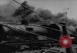 Standbild bombardiert Kesselwagen brennen in Ploiesti Ploesti Rumänien, 1944, aus Sekunde 55 historischem Filmmaterial Videoclip 65675054531