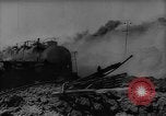 Standbild bombardiert Kesselwagen brennen in Ploiesti Ploesti Rumänien, 1944, aus Sekunde 57 historischem Filmmaterial Videoclip 65675054531