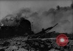 Standbild bombardiert Kesselwagen brennen in Ploiesti Ploesti Rumänien, 1944, aus Sekunde 62 historischem Filmmaterial Videoclip 65675054531