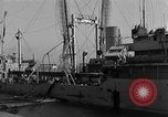 Image of Coast Guard cutter refueling Cherbourg Normandy France, 1944, second 51 stock footage video 65675054756