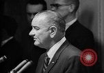 Image of Lyndon Johnson increases troops in Vietnam War Washington DC USA, 1965, second 42 stock footage video 65675054825